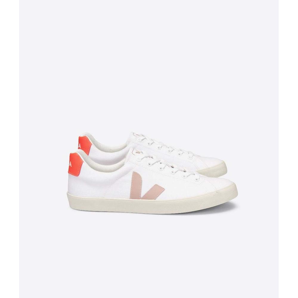 Veja ESPLAR SE CANVAS Tenisky Damske White/Orange | SK 605YXF